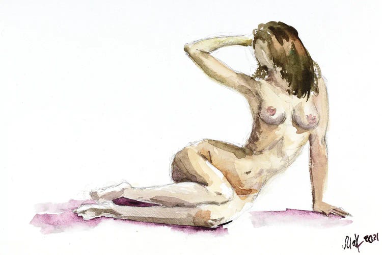 Naked Woman Boobs by Nataly Mak wall art