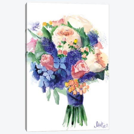 Bouquet Peonies And Hydrangeas Canvas Print #NTM289} by Nataly Mak Canvas Artwork