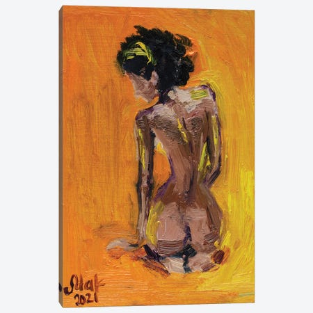 African American Woman Back Canvas Print #NTM295} by Nataly Mak Canvas Wall Art