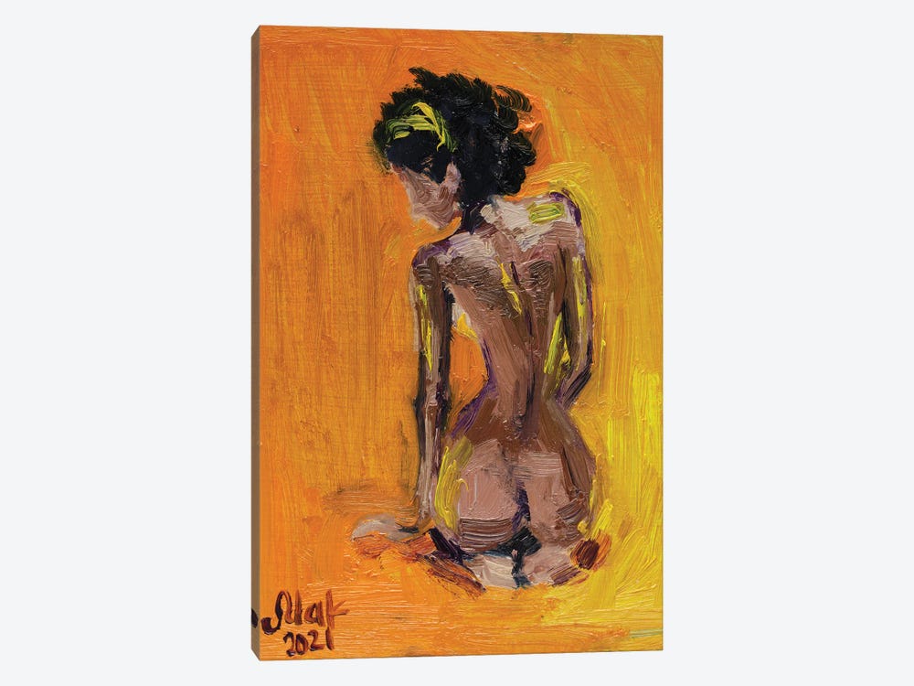 African American Woman Back by Nataly Mak 1-piece Art Print