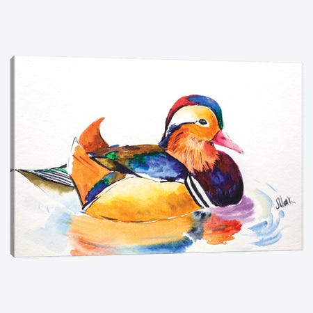 Mandarin Duck Canvas Print #NTM29} by Nataly Mak Canvas Print