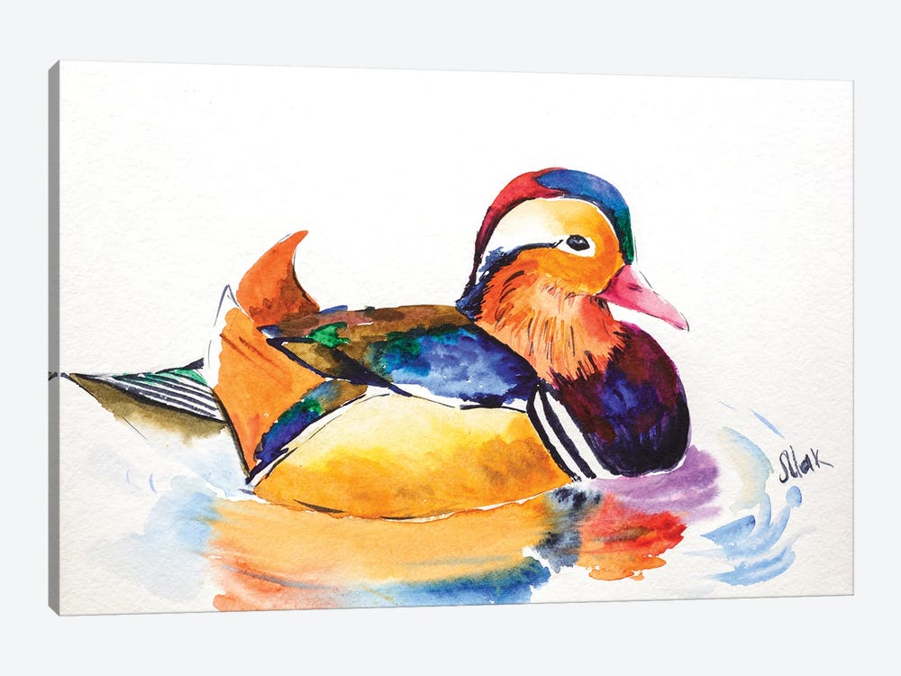 Mandarin Duck by Nataly Mak 1-piece Canvas Print