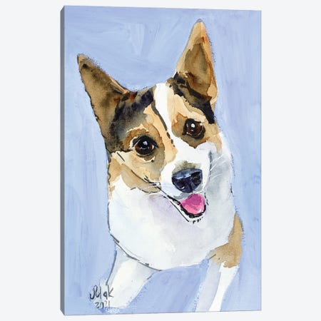 Corgi Dog Canvas Print #NTM300} by Nataly Mak Canvas Art Print
