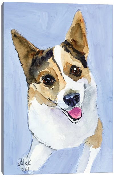 Corgi Dog Canvas Art Print - Nataly Mak