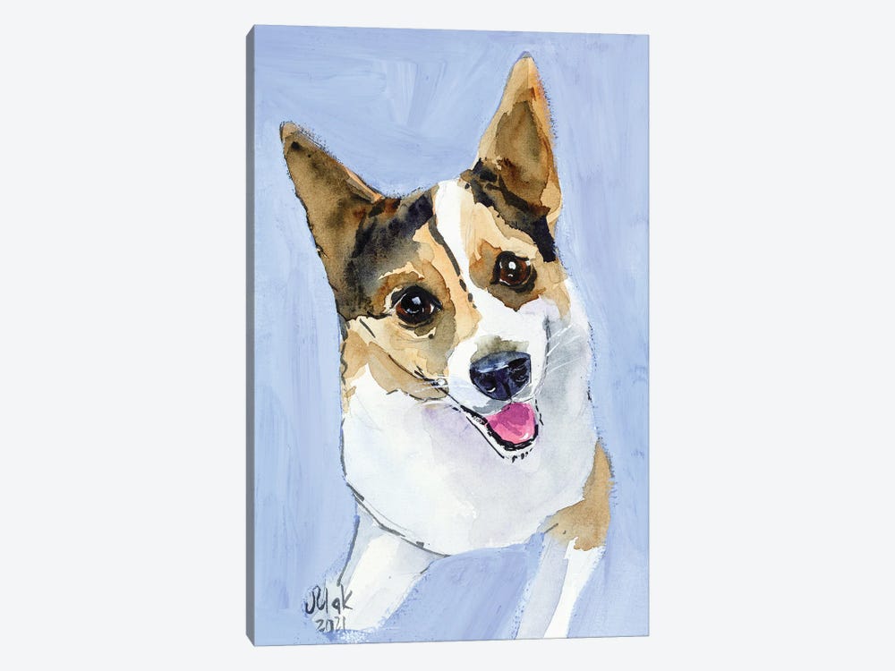 Corgi Dog by Nataly Mak 1-piece Canvas Artwork