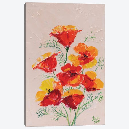California Poppy III Canvas Print #NTM302} by Nataly Mak Canvas Art Print