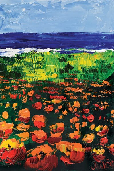 Poppies: California Poppy On The Beach by Nataly Mak