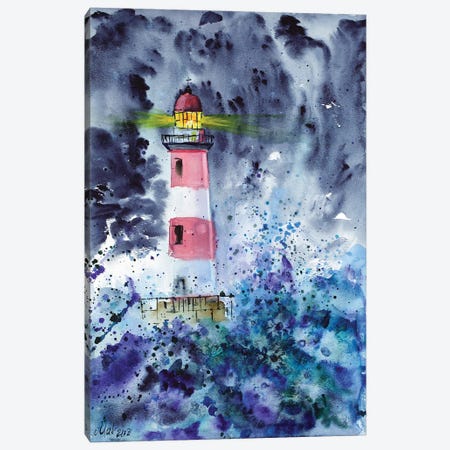 Lighthouse III Canvas Print #NTM304} by Nataly Mak Canvas Art