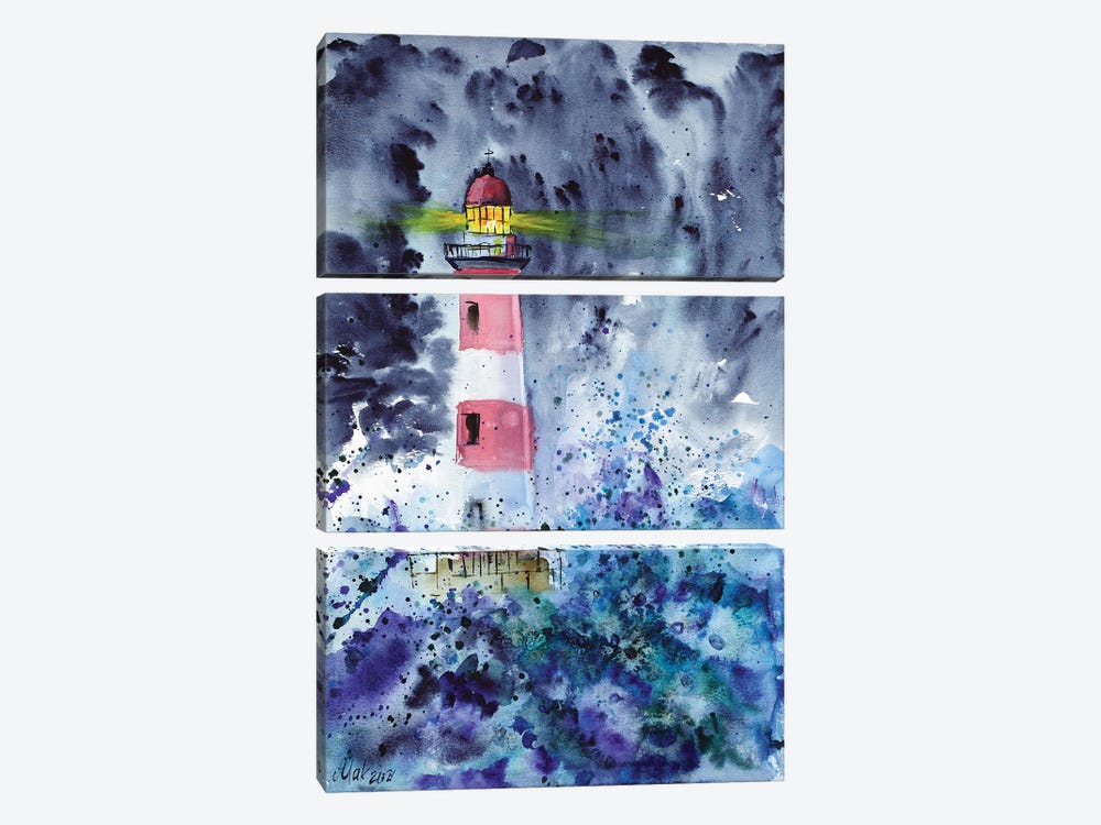 Lighthouse III by Nataly Mak 3-piece Canvas Artwork