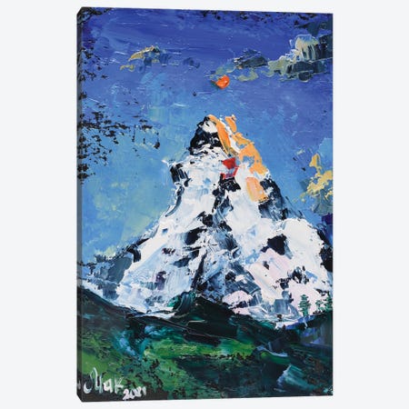 Matterhorn Mountain Range Canvas Print #NTM307} by Nataly Mak Canvas Wall Art