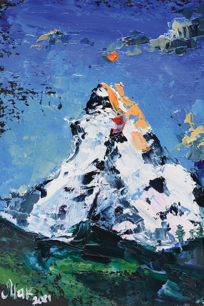 Snowy Mountains: Matterhorn Mountain Range by Nataly Mak