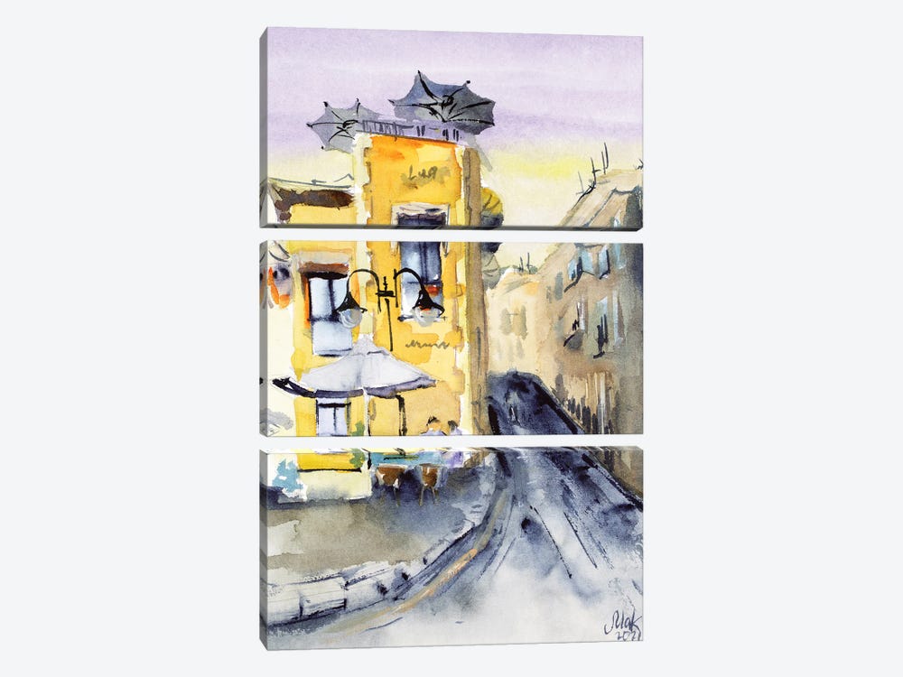 Italian Street by Nataly Mak 3-piece Canvas Print
