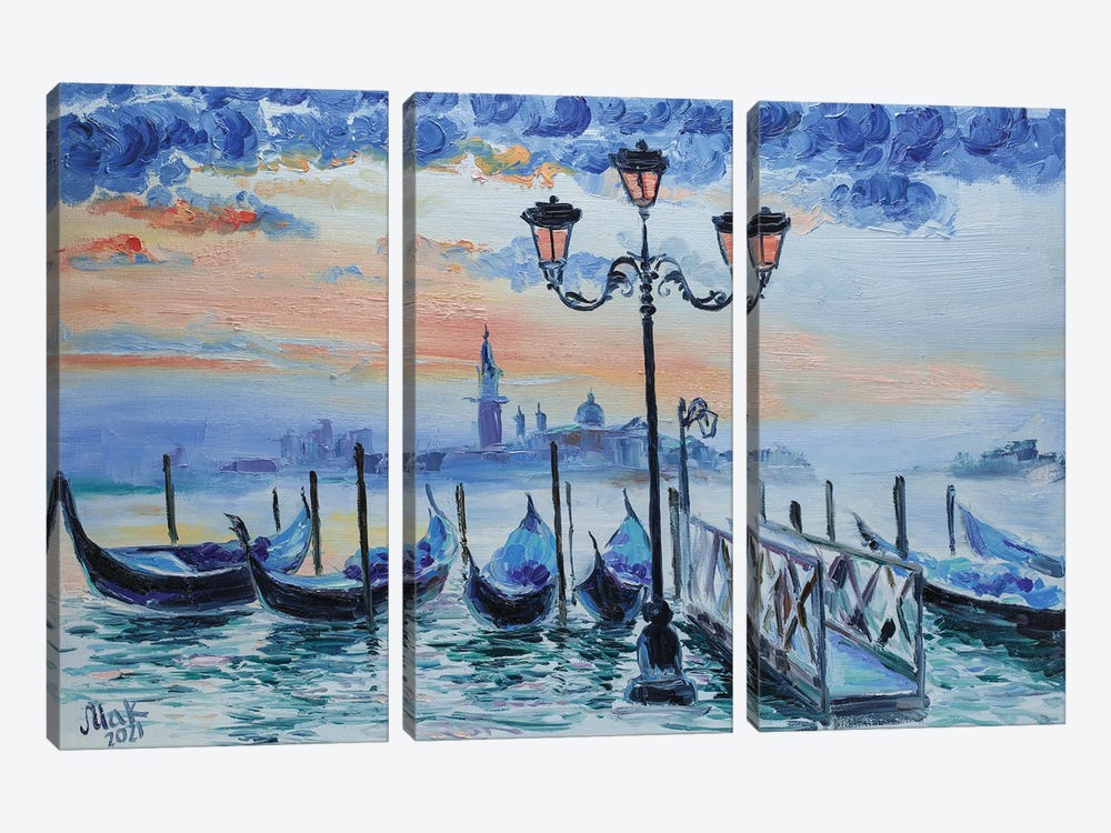 Venice V by Nataly Mak 3-piece Canvas Art Print