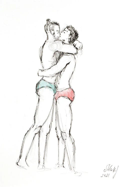 Couple Gay by Nataly Mak wall art