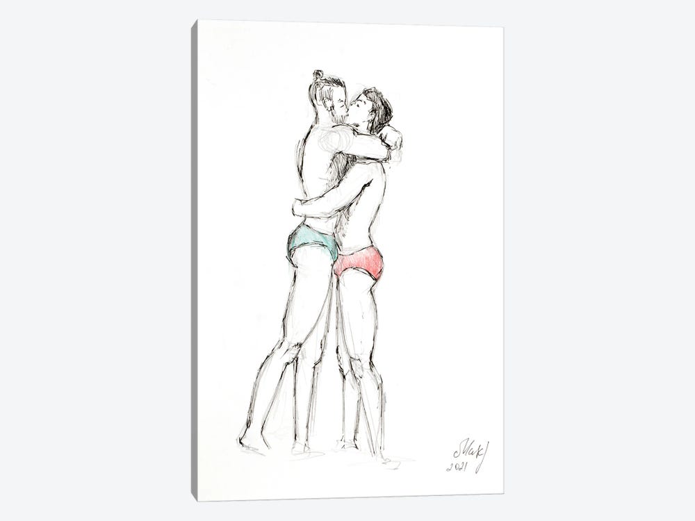 Couple Gay by Nataly Mak 1-piece Canvas Wall Art