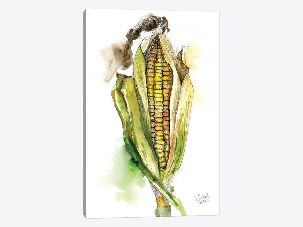 Corn by Nataly Mak 1-piece Canvas Art