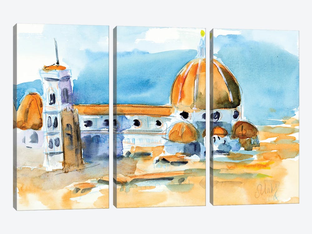 Duomo Florence by Nataly Mak 3-piece Canvas Print