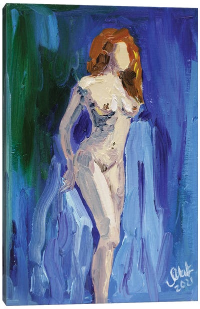 Nude Woman Boobs Canvas Art Print - Nataly Mak