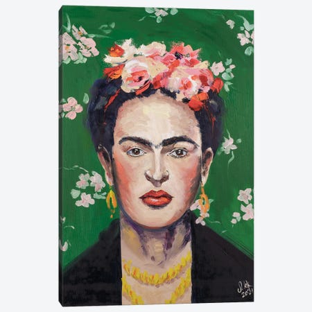 Frida Kahlo Canvas Print #NTM32} by Nataly Mak Canvas Artwork