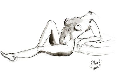 Naked Woman by Nataly Mak framed wall art