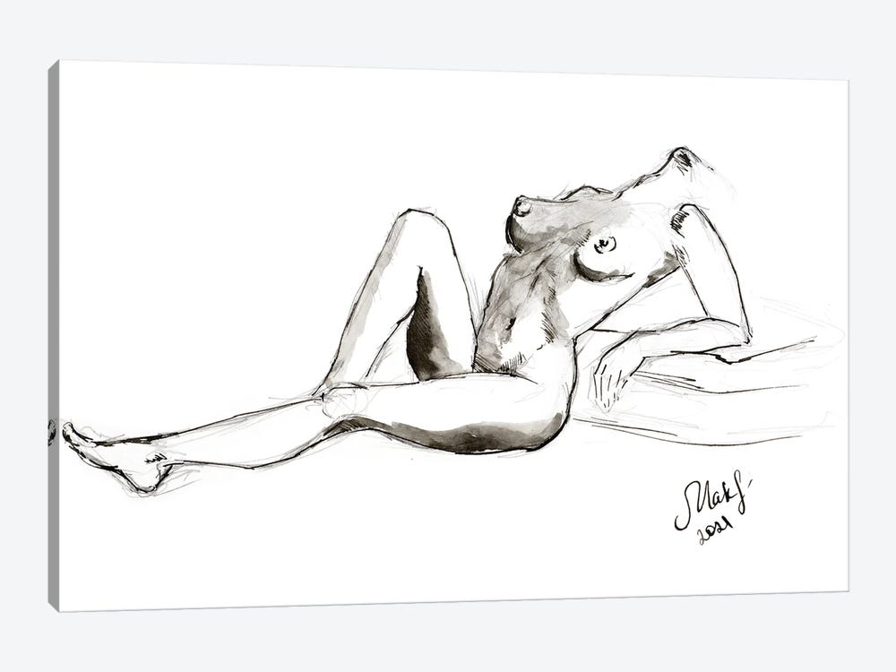 Naked Woman by Nataly Mak 1-piece Canvas Artwork