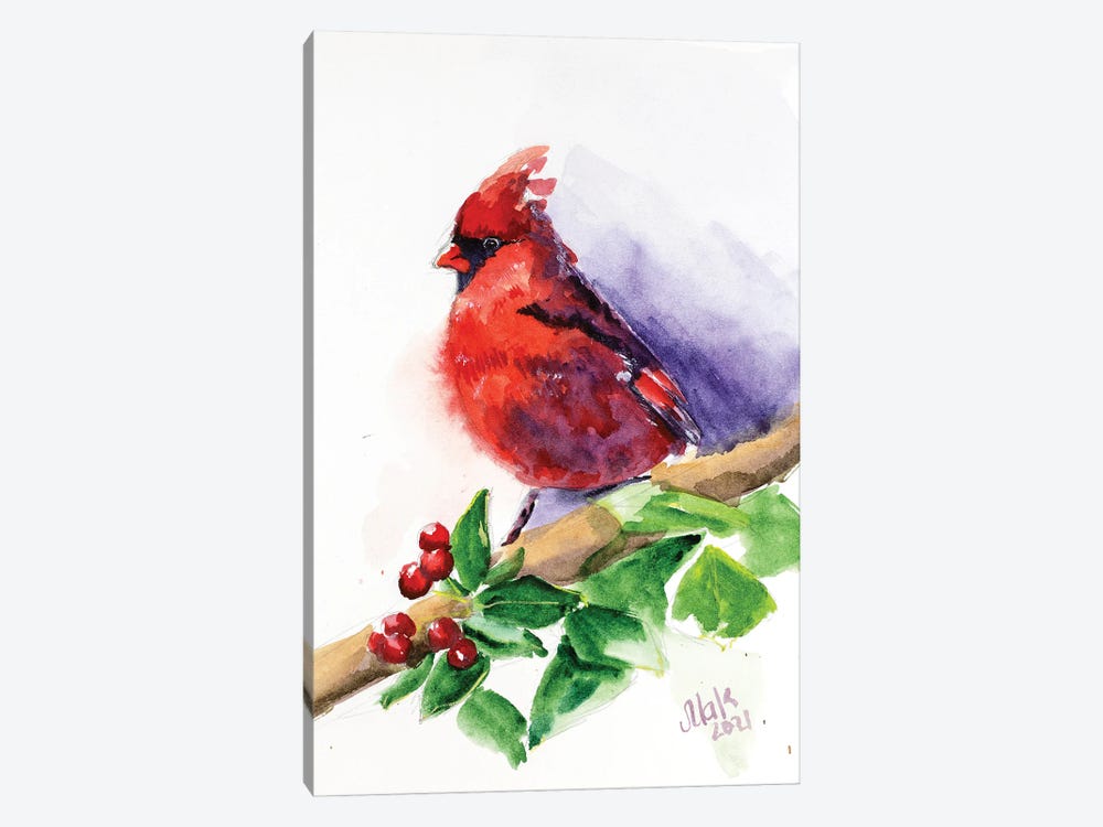 Red Cardinal III by Nataly Mak 1-piece Canvas Artwork