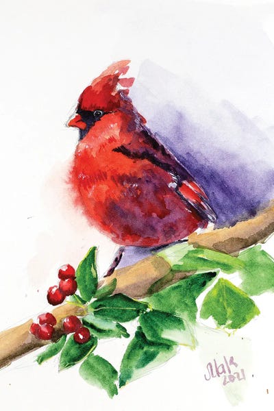 Nataly Mak: Red Cardinal III by Nataly Mak