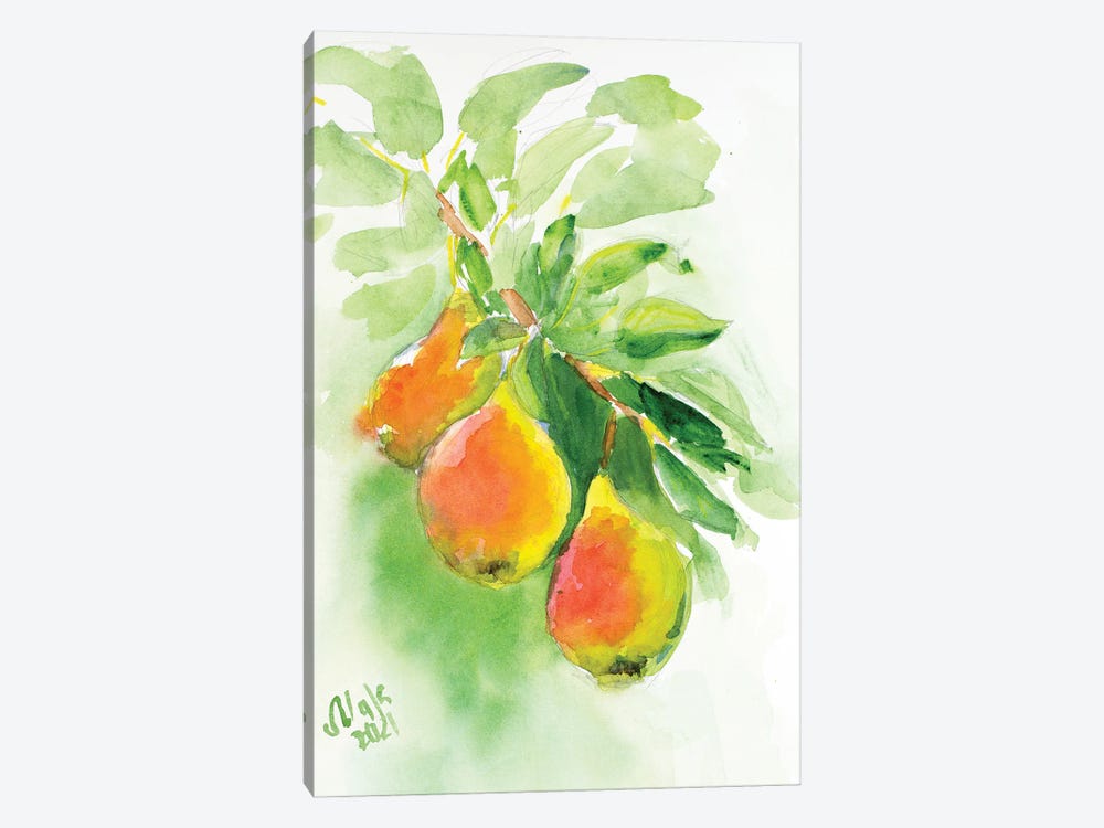 Pears by Nataly Mak 1-piece Canvas Wall Art