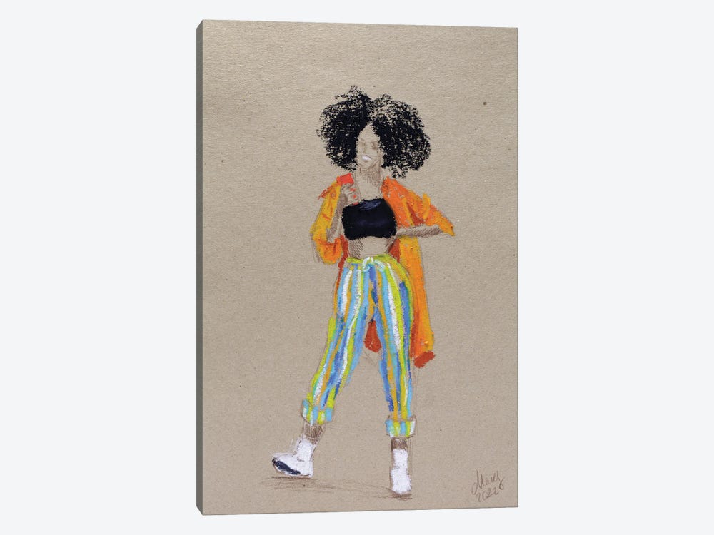 African Black Girl by Nataly Mak 1-piece Canvas Art Print
