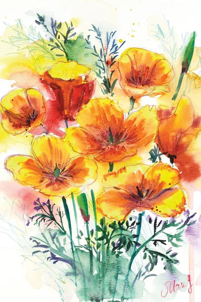 Nataly Mak: California Poppy Bouquet by Nataly Mak