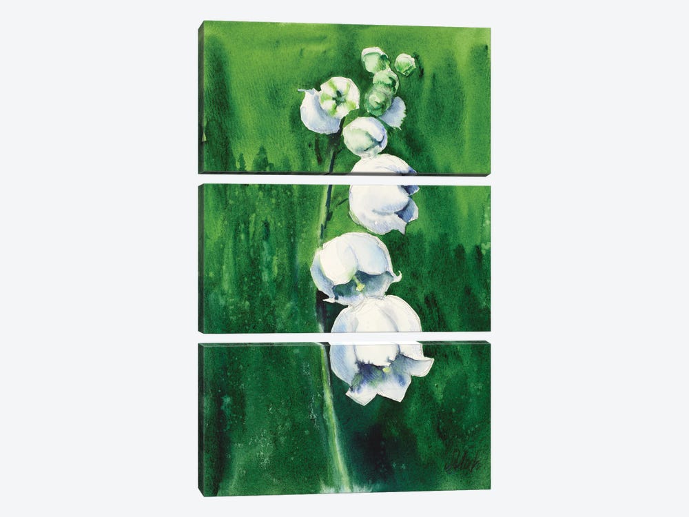 Lily Of The Valley IV by Nataly Mak 3-piece Canvas Art