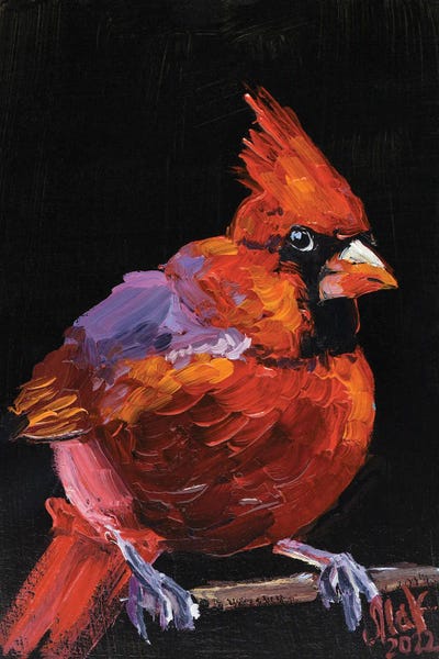 Cardinals: Red Cardinal III by Nataly Mak