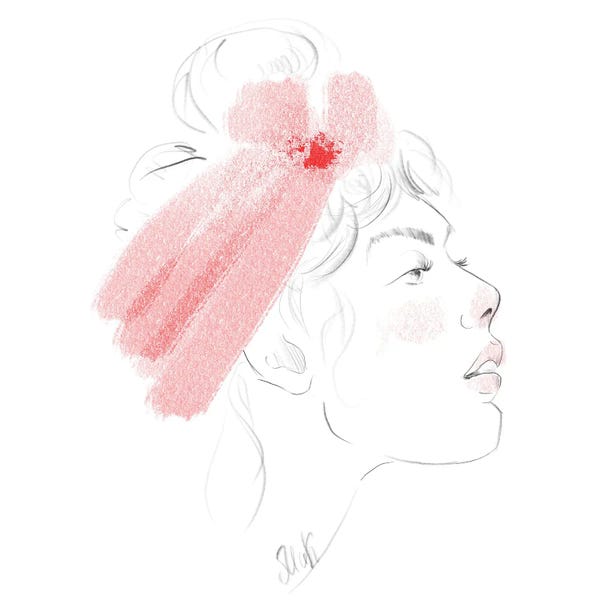 Nataly Mak: Girl Portrait Fashion Sketch by Nataly Mak