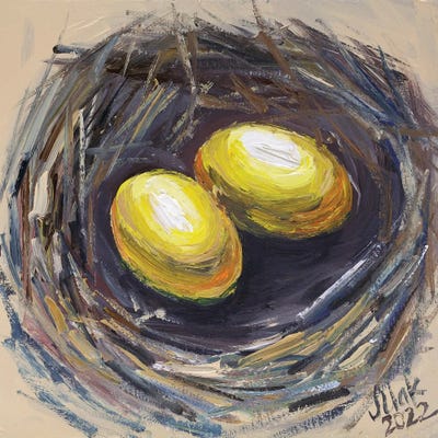 Golden Eggs by Nataly Mak canvas print