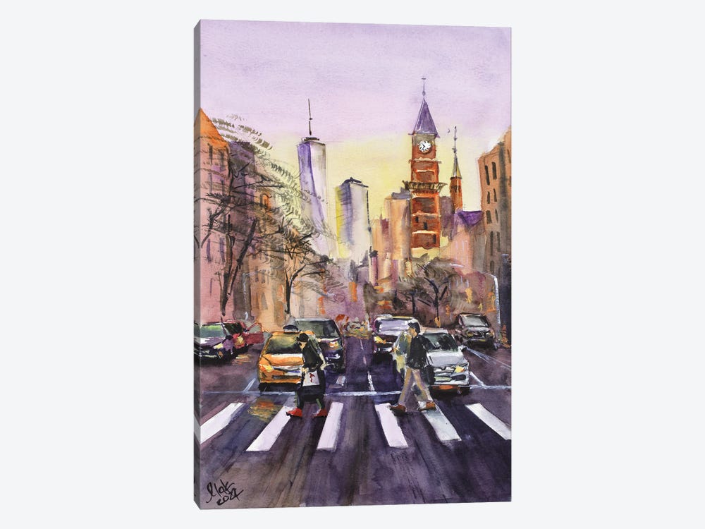 New York City Manhattan by Nataly Mak 1-piece Canvas Art