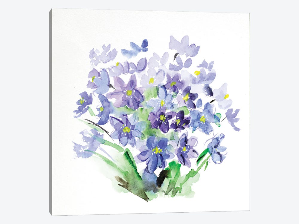 Blue Flowers by Nataly Mak 1-piece Art Print