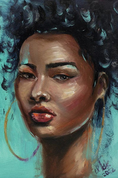 African Woman Portrait by Nataly Mak framed wall art