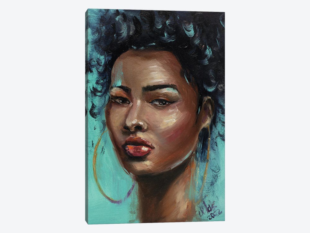 African Woman Portrait by Nataly Mak 1-piece Canvas Wall Art