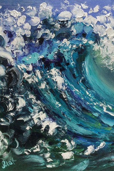 Nataly Mak: Sea Wave Oil Painting by Nataly Mak