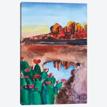 Grand Canyon Painting Arizona Watercolor National Park Canvas Print #NTM396} by Nataly Mak Art Print
