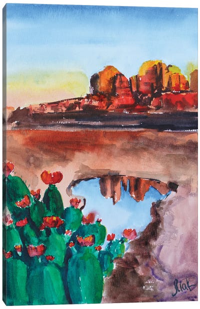 Grand Canyon Painting Arizona Watercolor National Park Canvas Art Print - Nataly Mak