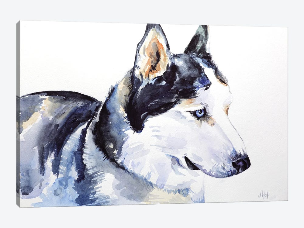 Siberian Husky by Nataly Mak 1-piece Canvas Artwork