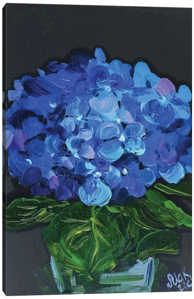 Blue Hydrangea Canvas Art Print - Nataly Mak