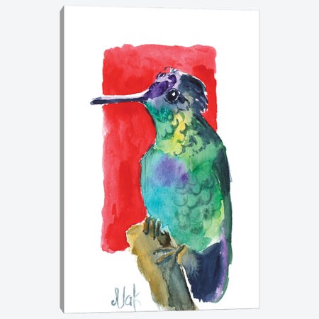 Hummingbird Chinese Painting Canvas Print #NTM415} by Nataly Mak Canvas Art