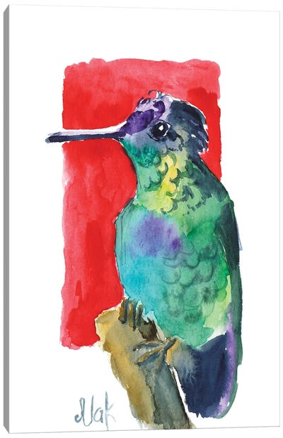 Hummingbird Chinese Painting Canvas Art Print - Nataly Mak