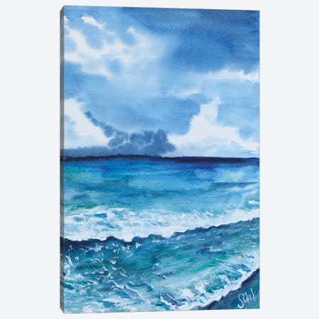 Puerto Rico Painting Beach Canvas Print #NTM419} by Nataly Mak Canvas Print