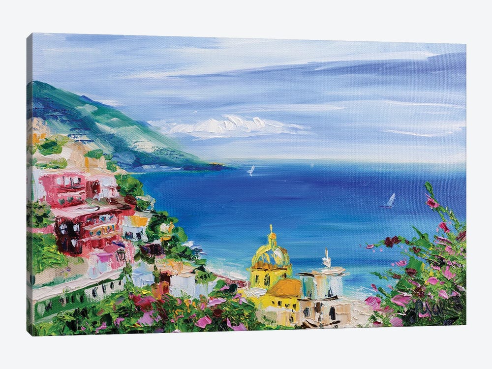 Positano Landscape by Nataly Mak 1-piece Art Print