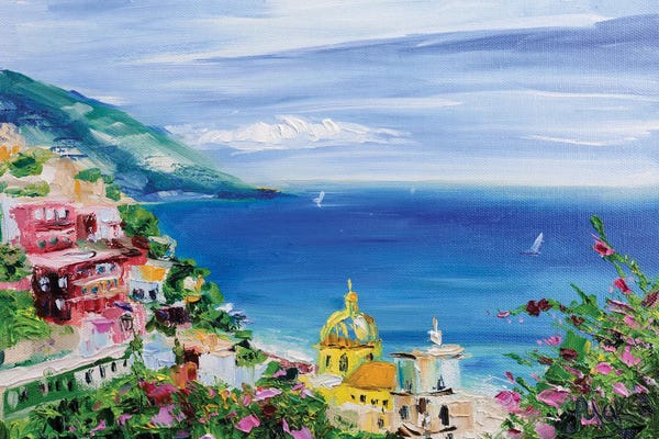 Europe: Positano Landscape by Nataly Mak