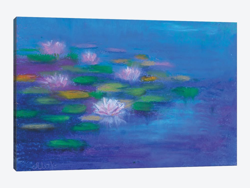 Lotus Flower Painting Water Lily by Nataly Mak 1-piece Canvas Art Print