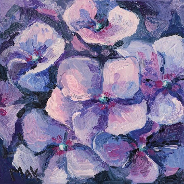 Purple Hydrangea Oil Painting